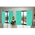 thumbnail image 1 of Mint R64- 2pc set solid matte smooth foam backing lined light filtering up to 65% blackout window curtain panel treatment drape rod pocket top in size 37"w x63" long each pc, 1 of 4