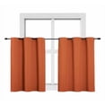 thumbnail image 1 of Window treatment curtain thermal insulated blackout size 28" wide X 36" length for kitchen bathroom décor short window 1 panel orange color top grommet K30, 1 of 4