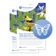 WindowAlert Butterfly Anti-Collision Decal - UV-Reflective Window Decal to Protect Wild Birds from Glass Collisions
