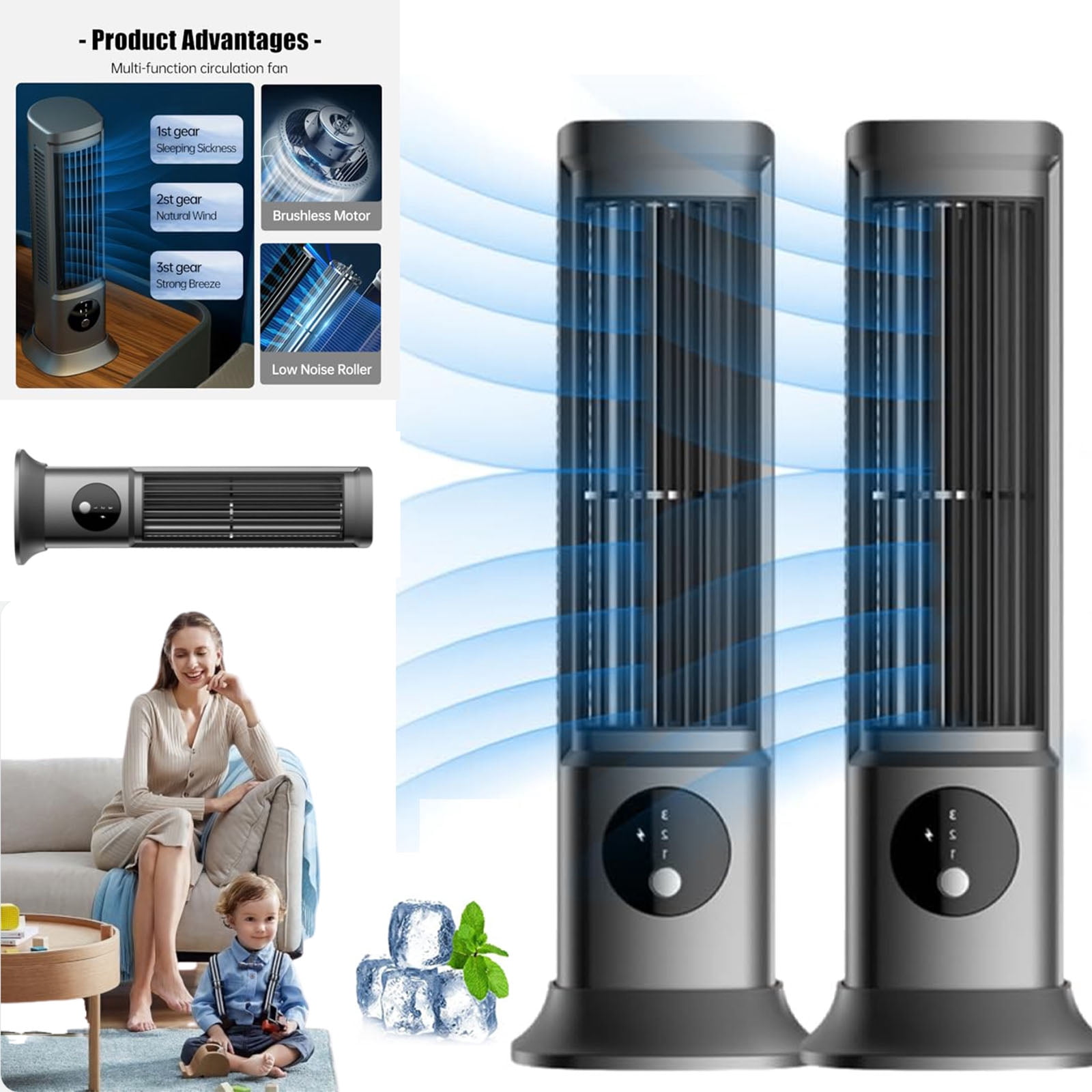 Windowless Fan Windowless Portable Air Conditioner, 2026 New Cooling Fan with 3 Speeds ...