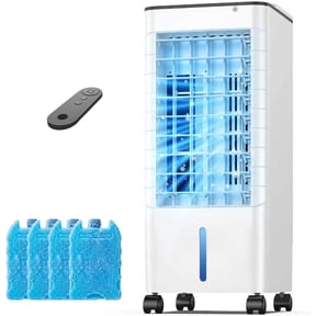 Windowless Portable Air Conditioner, 3-IN-1 Portable AC, Remote, 12H Timer &1.16Gal Tank, 45° Oscillation, 3 Modes & Speeds, Fast Cooling Quiet Ventless Swamp Cooler for Home Office, Ivory
