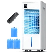 Windowless Portable Air Conditioner with Remote, Smart Digital Display, 12H Timer, 5 Modes & 3 Speeds, 2 Gal Water Tank, 100 Oscillating Swamp Cooler, Evaporative Air Cooler for Bedroom