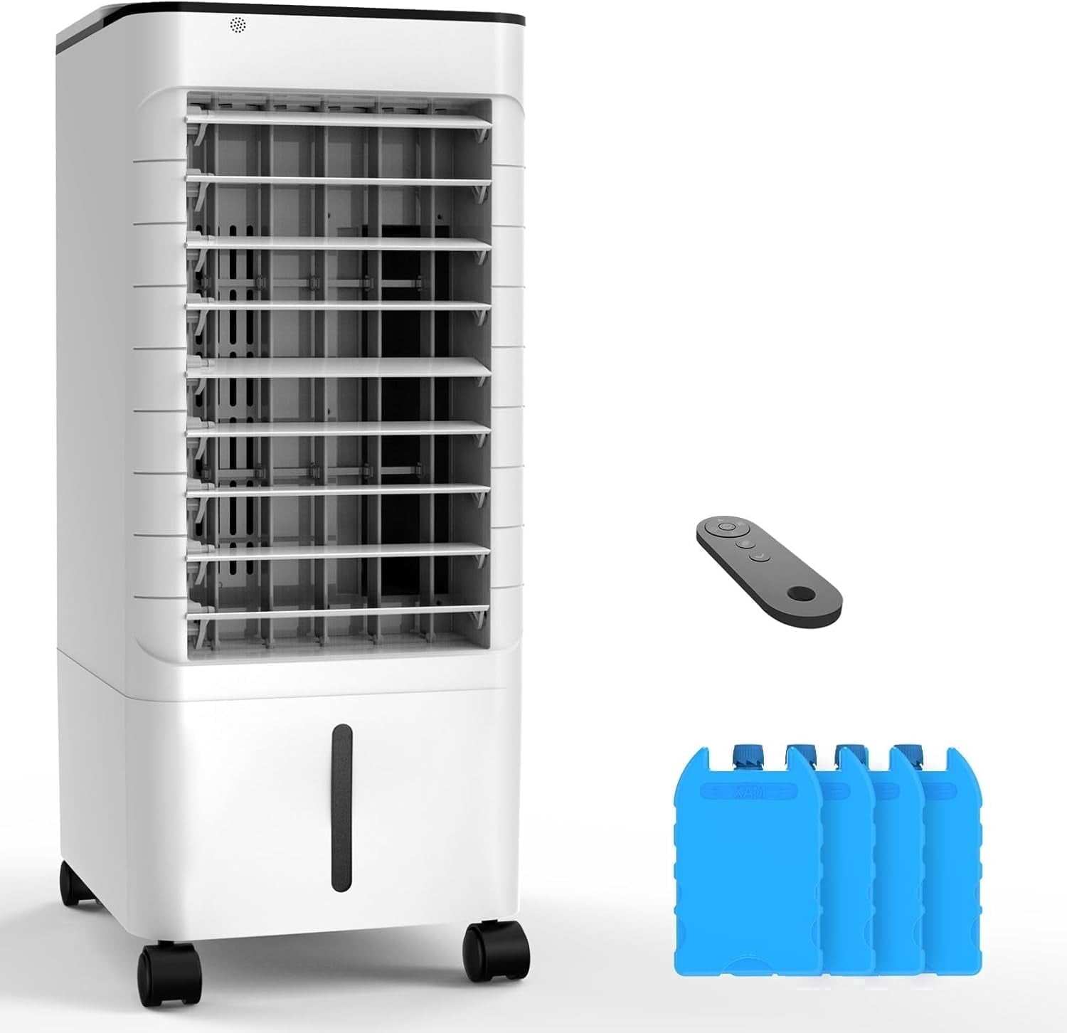 Windowless Portable Air Conditioner, 3-IN-1 Portable AC, Remote, 12H Timer &1.16Gal Tank, 45° Oscillation, 3 Modes & Speeds, Fast Cooling Quiet Ventless Swamp Cooler for Home Office, Ivory