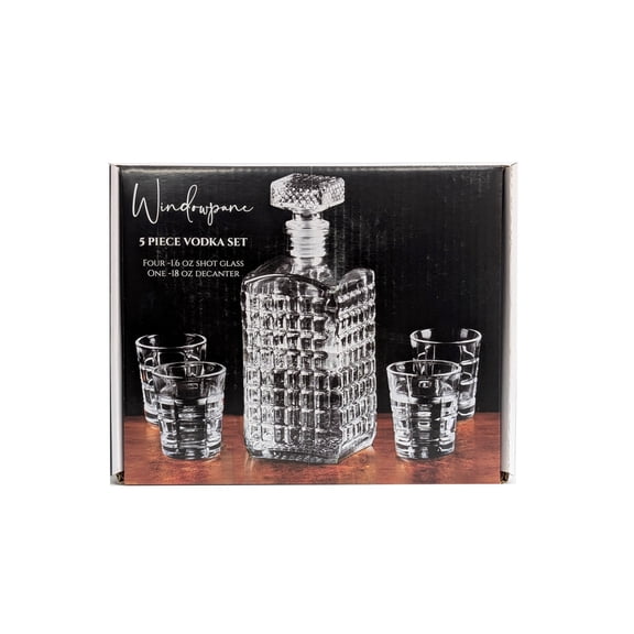 Windowpane 5 Piece Decanter Set