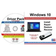 Windows 10 Home & Professional 32/64 Bit Install Repair Recover Restore USB Flash Drive For Legacy Bios Plus Drivers
