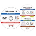 thumbnail image 1 of Windows 10 Pro 32/64 Bit DVD with key Install Repair Recover Restore Plus Drivers Pack & Registry Cleaner, 3PK, 1 of 7
