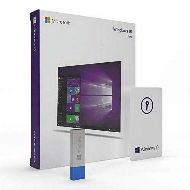 Windows 10 Pro Software, USB Flash Drive, Computer OS, English Version, 64 bit, 32 bit