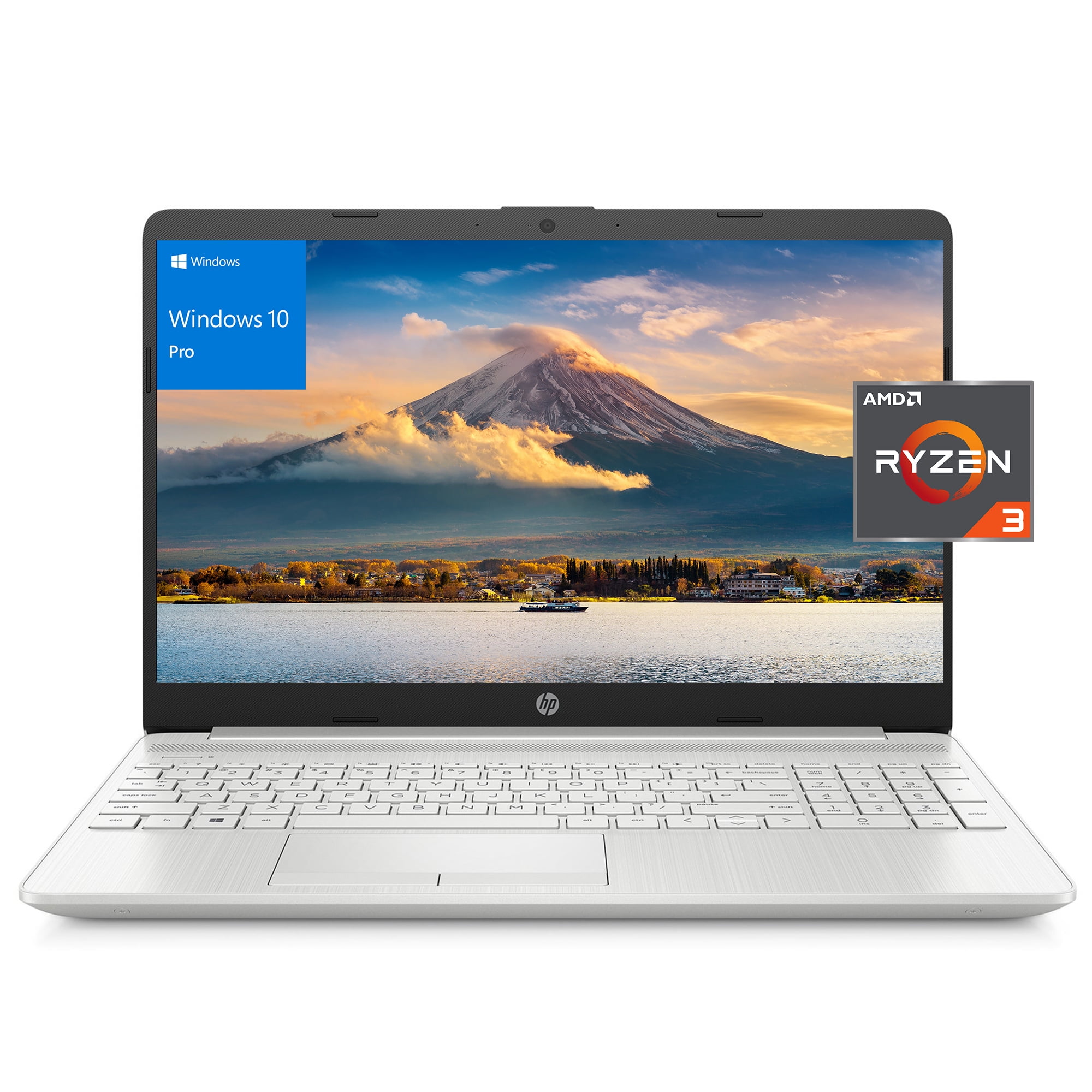 [Windows 10 Pro] HP 15 15.6" HD Laptop Computer, AMD Ryzen 3 3250U, 8GB SDRAM, 1TB HDD + 128GB 