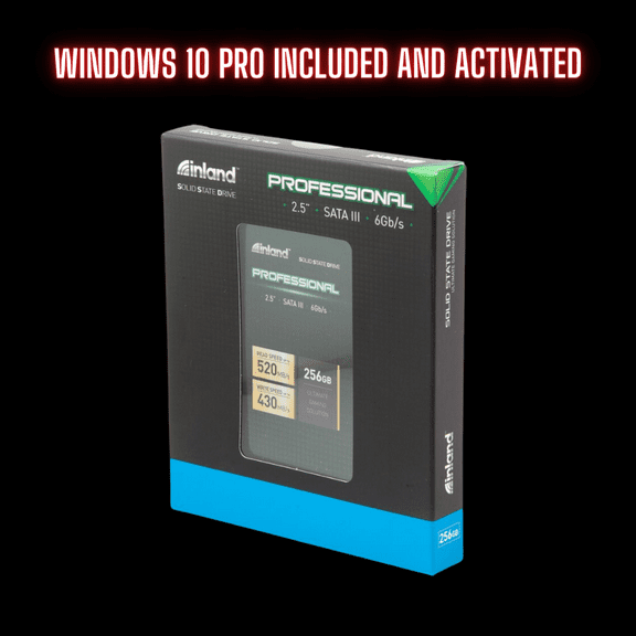 256GB Inland Professional SSD With Windows 10 Pro Pre Installed and Activated256GB Inland Professional SSD With Windows 10 Pro Pre Installed and Activated
