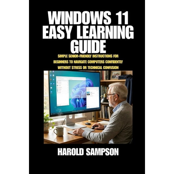 Windows 11 Easy Learning Guide: Simple Senior-Friendly Instructions for Beginners to Navigate Computers Confidently With, (Paperback)