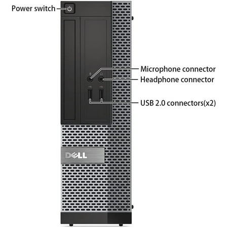 Windows 11 Pro Dell OptiPlex 3020 Desktop Computer, Intel Core i5 i5 Quad-core (4 Core) 3.30 GHz, 16GB RAM DDR3 SDRAM, 2TB HDD, Small Form Factor, Black, Gray (Monitor Not Included)