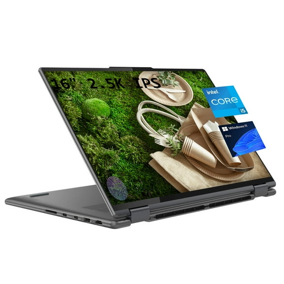 [Windows 11 Pro] Lenovo Yoga 7i 16" 2.5K IPS 2-in-1 Business Laptop, 12th Intel Evo Platform 12-Core i5-1240P, 8GB LPDDR5 RAM, 256GB SSD, Iris Xe Graphics, Backlit KB, Fp, w/Office Accessories