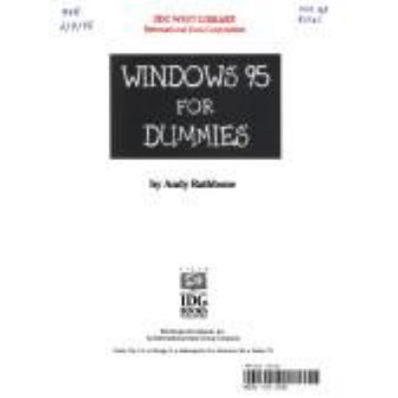 Pre-Owned Windows 95 for Dummies (Paperback) 1568842406 9781568842400