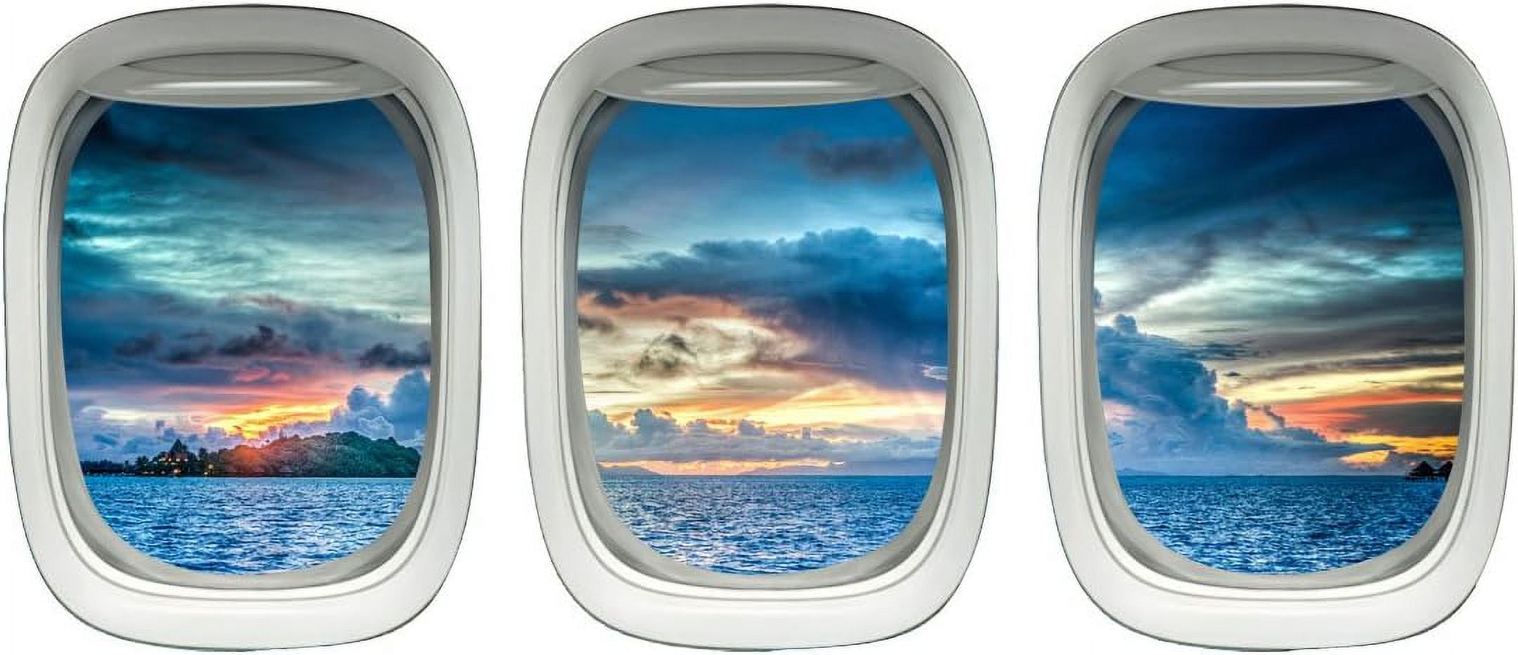 Windows Aviation Wall Decor Plane Window Clings Airplane Decal PPW23