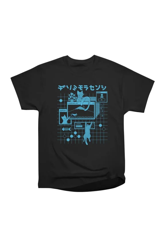 Windows Cats Blue T-Shirt Tee Gift For Him Merch For Her Apparel For Friend