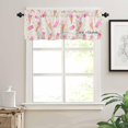 thumbnail image 1 of Windows Curtains Valance, Summer Pink Popsicle Ice Cream Texture Short Kitchen Window Treatment Curtain, Holiday Rustic Farmhouse Rod Pocket Valances for Living Room/Bedroom 54x18 Inch, 1 of 6