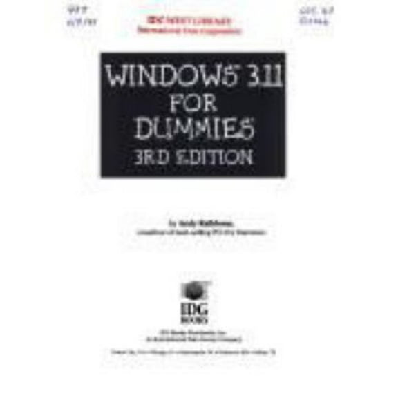 Pre-Owned Windows F/dummies 3.11 (Paperback) 1568843704 9781568843704