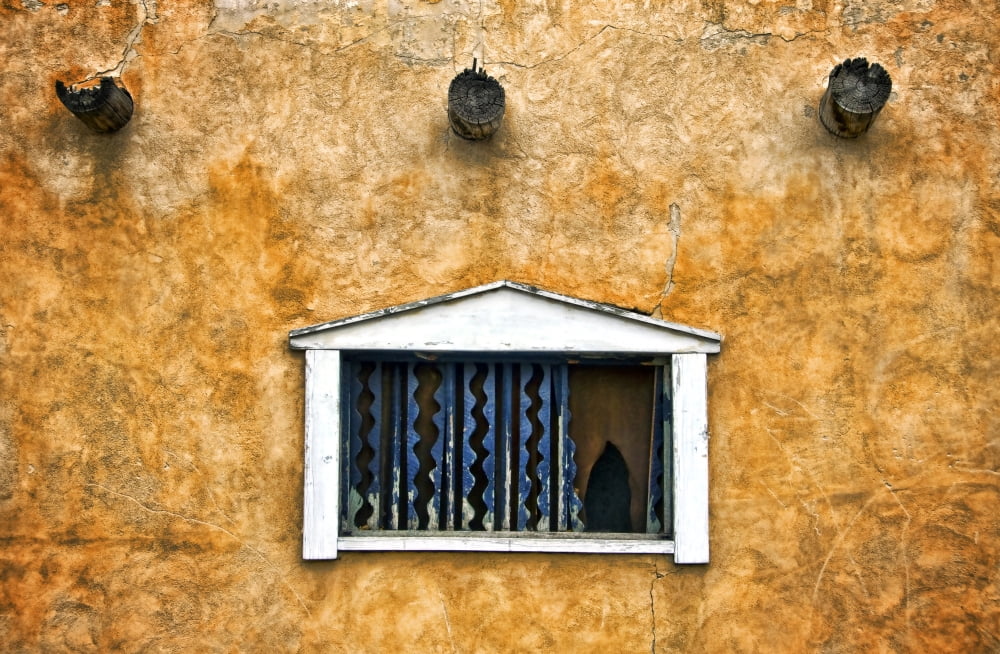 Windows Ii New Mexico Single Window On Adobe Wall Canvas Art - Ray Laskowitz Design Pics (34 x 22)