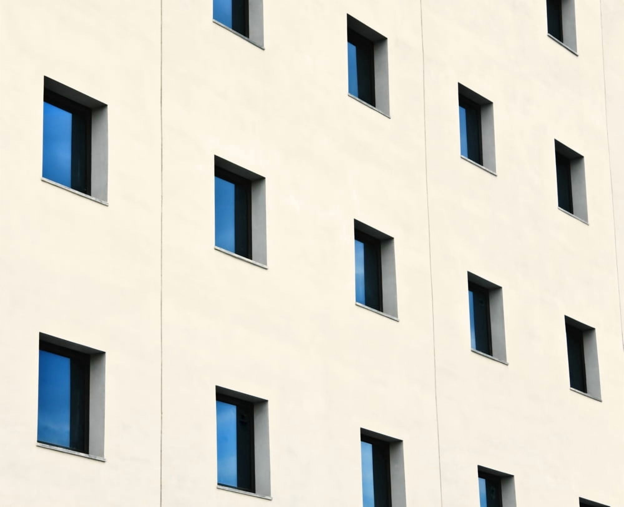Windows In An Office Building Canvas Art - Ken Welsh  Design Pics (32 x 26)