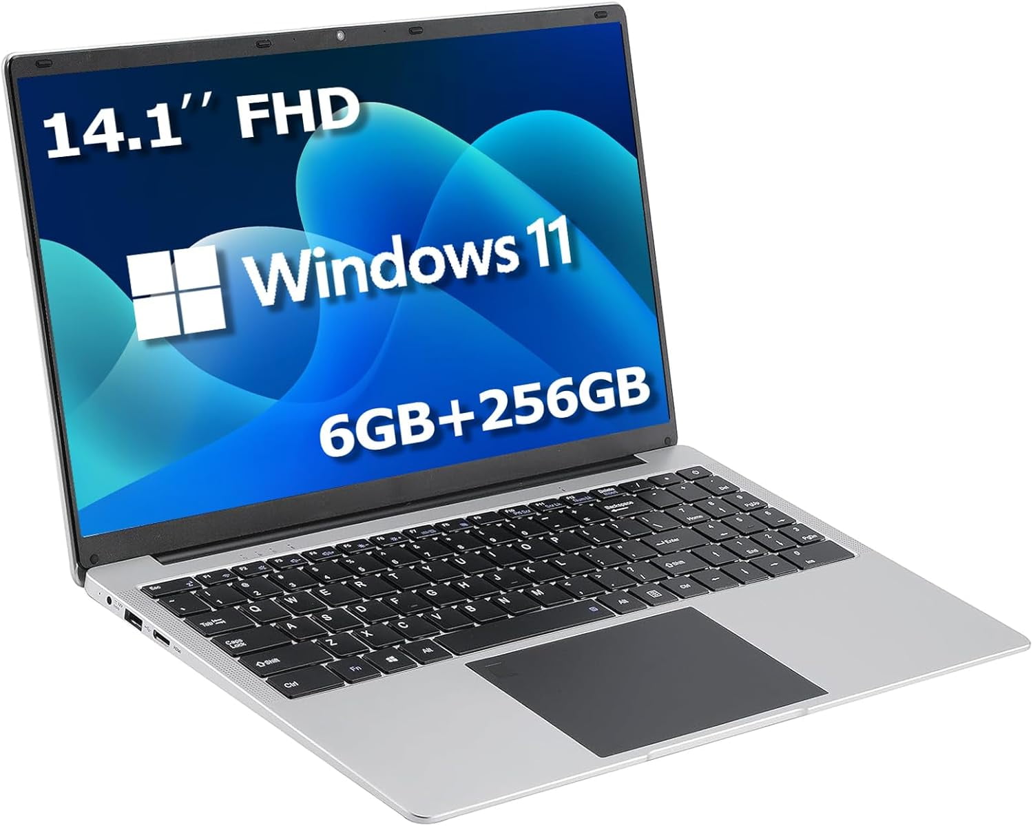 Windows 11 Laptop Computer 14.1 Inch Laptop Notebook PC Portable Traditional Laptop with 6GB DDR4 256GB SSD 2.4/5G WiFi BT4.0 HDMI USB 3.0, Large Battery Capacity