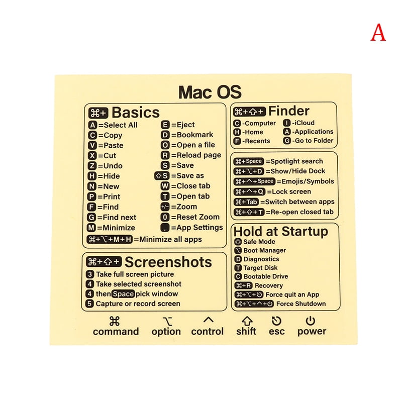 Windows PC Reference Keyboard Shortcut Sticker Adhesive For PC Laptop ...