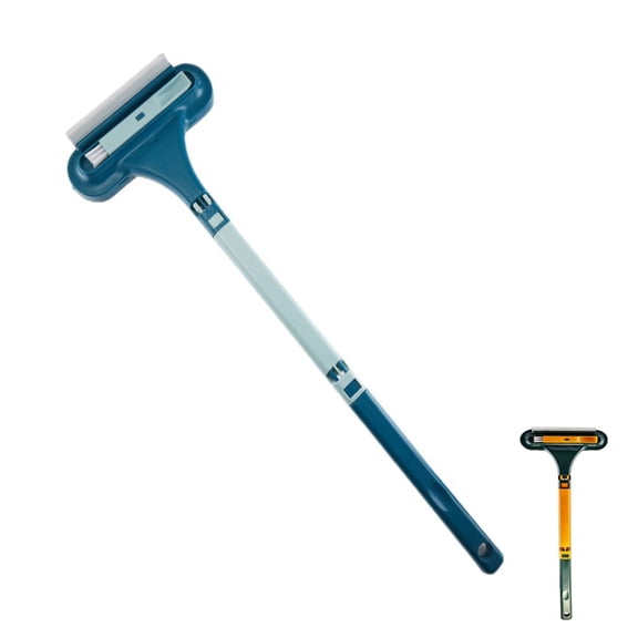 Windows Screen Cleaning Brush,8.3in Wide Head Screen Cleaner Tool with TPR Squeegee Windows Cleaner Tool with Mini Brush for Screens,Glass,Carpets.