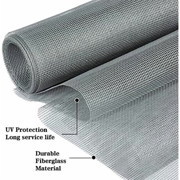 Windows Screen and Screen Door Replacement, 59"x106" Durable Fiberglass Screen Mesh- Window Screen & Sliding Screen Door Repair for Patio and Windows