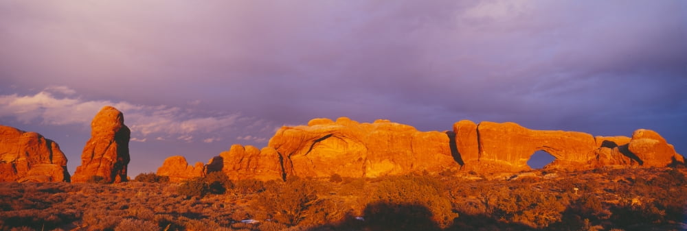 Windows Section Arches National Park Moab Utah Canvas Art - Panoramic Images (27 x 9)