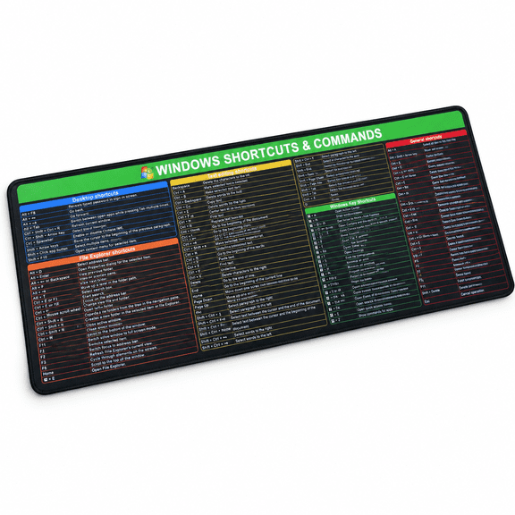 Windows Shortcut Extra Large Mouse Pad For PC System Office and Gaming
