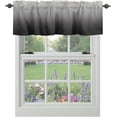 thumbnail image 1 of Windows Valances Curtain Black and Grey Ombre Kitchen Valances Rod Pocket Gradient Gradual Color Modern Window Treatment Short Topper Curtains for Kitchen Bathroom Living Room 1 Panel,54 x 18 inch, 1 of 6