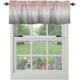thumbnail image 1 of Windows Valances Curtain Pink and Grey Ombre Kitchen Valances Rod Pocket Gradient Gradual Color Window Treatment Short Topper Curtains for Kitchen Bathroom Living Room 1 Panel,54 by 18 inches, 1 of 6
