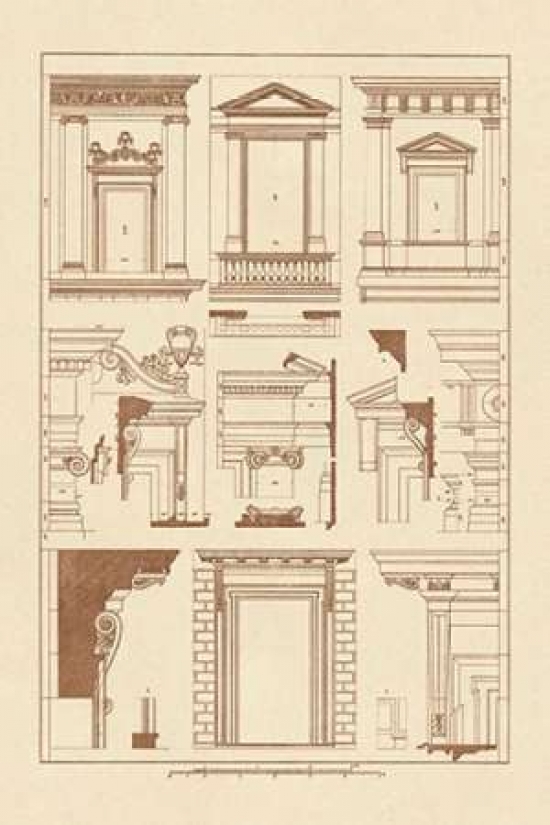 Windows of Palazzo Non Finito Palace and House at Rome Canvas Art - J Buhlmann (24 x 36)