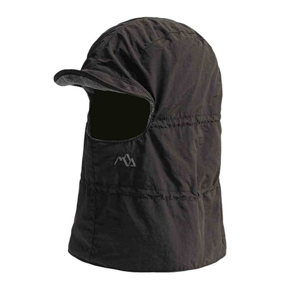 Windproof Balaclava Hat Womens Mens Winter Fleece Lining Neck Warmer Lightweight Skiing Cycling Helmet Liner Black