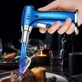 thumbnail image 1 of Windproof Blue Flame Butane Torch Lighter, Refillable Turbo Torch with Adjustable Flame for Outdoor BBQ, Baking, and Metal Heating, 1300°C High Temperature, Alloy Body, 1 of 4