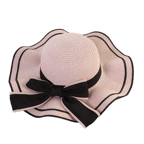 Windproof Bowknot Straw Sun Hat | Spring & Summer Wide Brim - Perfect for Daily Wear & Beach Vacations