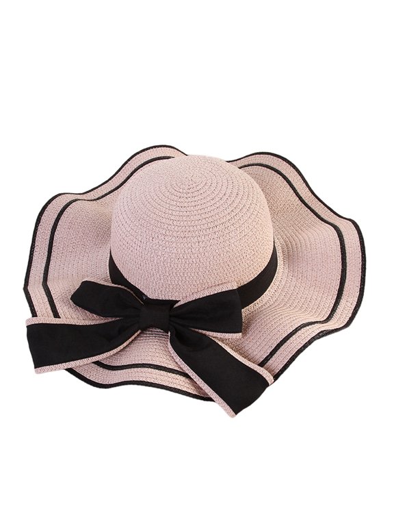 Windproof Bowknot Straw Sun Hat | Spring & Summer Wide Brim - Perfect for Daily Wear & Beach Vacations