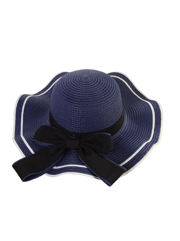 Windproof Bowknot Straw Sun Hat | Spring & Summer Wide Brim - Perfect for Daily Wear & Beach Vacations