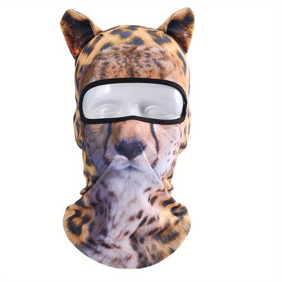 Windproof Breathable Sweat-absorbing Face Masks Animal Ears Balaclava Outdoor Cycling Sports Cosplay Neck Cover