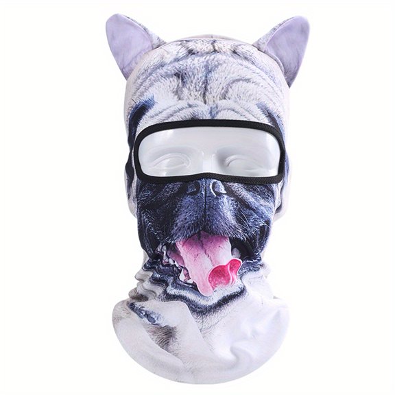 Windproof Breathable Sweat-absorbing Face Masks Animal Ears Balaclava Outdoor Cycling Sports Cosplay Neck Cover