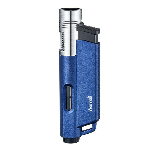 Windproof Butane Lighter, Usavan Refillable Adjustable Flame Metal Torch Lighter, Direct Charging Visible Compartment Portable Pocket Lighter for Candle Outdoor BBQ