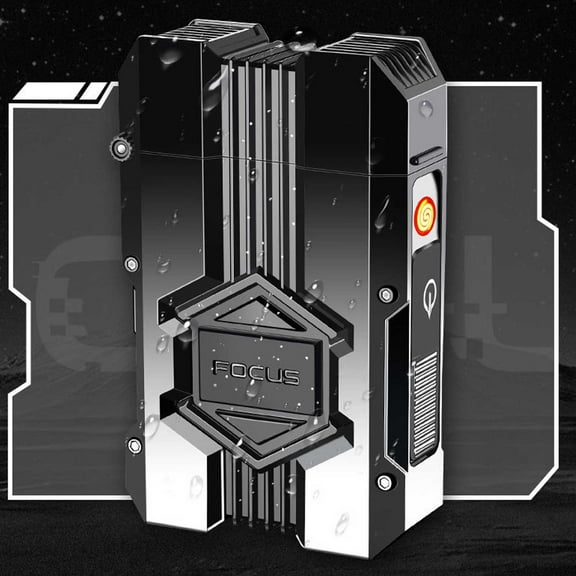Windproof Cigarette Lighter Case with Double Direct Flame, Refillable Butane Lighter Box, Gift and Personalized Wholesale