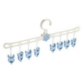 thumbnail image 1 of Windproof Clothes Drying Rack with 8 Colorful Clips - Multi-Purpose Hanger for Socks, Underwear, Baby Clothes, Scarves & Delicates - Indoor/Outdoor Laundry Organizer, 1 of 6