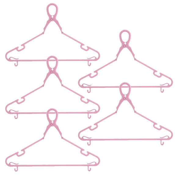 Set of 5 Windproof Clothes Hangers Heavy Duty Plastic Drying Racks Compact Sturdy Organizer for Clothes