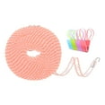 thumbnail image 1 of Windproof Clothesline, 8M 26ft Plastic Non-Slip Clothes Drying Rope with 12 Clips, Portable Washing Line, Orange, 1 of 6