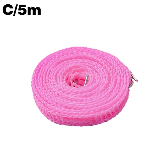 Windproof Clothesline Hanging Rope Clothes F5 Hangers B2J6