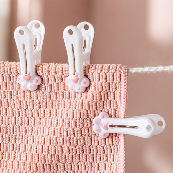 Windproof Clothespin, Plastic Drying Clip for Laundry Clothes and Socks, Household Fixed Clips with Rotatable Handle, Compact and Space-Saving, for Indoor Balcony and Outdoor Courtyard Drying