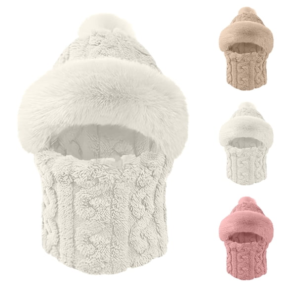 Windproof Cold Proof Warm Headpiece Hat and Scarf in One for Winter Protection