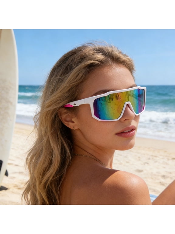Windproof Cycling Glasses,Sports Sunglasses for Men Women,Lightweight Frame,UV Protection Function for Biking,Running,Driving Activity