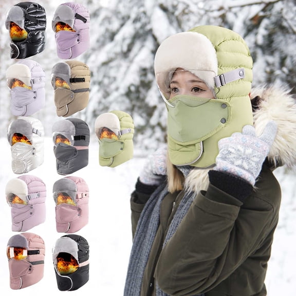 Windproof Cycling Mask Cold Weather Protection Plus Velvet Thick Hood for Winter Sports and Outdoor Activities Warm Comfortable Face Cover for Bikers and Commuters Sopatenor