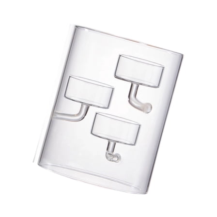 Windproof Cylinder Glass Tealight Holder for Wedding Centerpieces, Tiered Tabletop Decor with Floral Arrangements